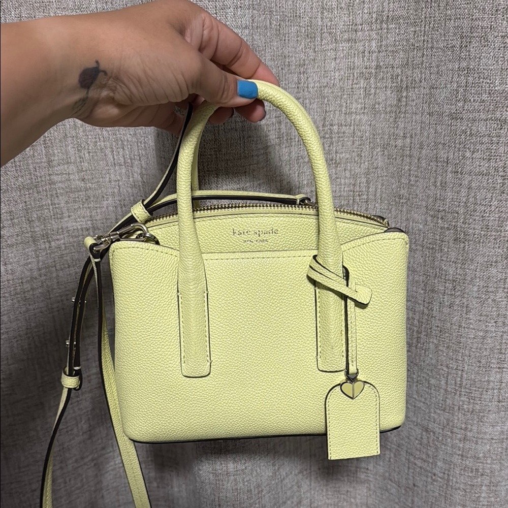 Kate Spade Mini Yellow Satchel with Double Handles